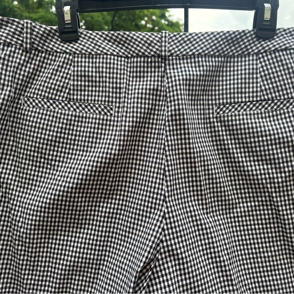 Talbots Dressy Black and White Gingham Check Bermuda Shorts Work Sz 16 - Picture 4 of 7